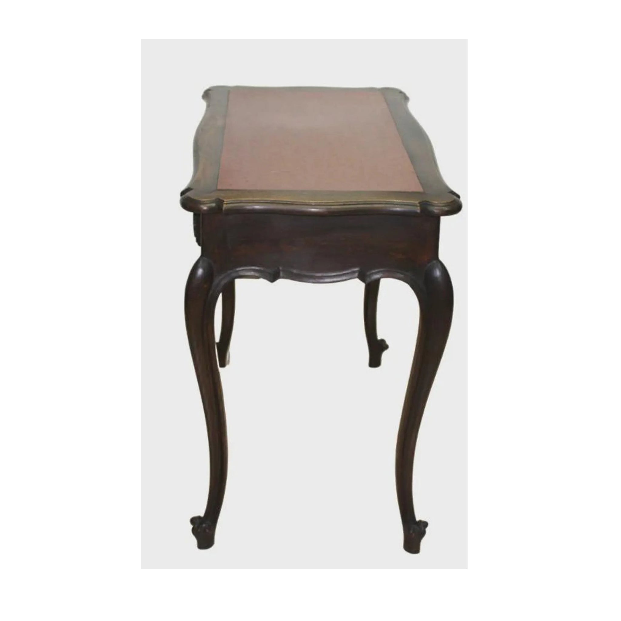 19th-Century French Louis XV–Style Oak Table with Two Drawers