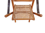 19th-Century Anglo-Indian Campaign Folding Chair in Faux Bamboo with Hand-Woven Cane — Colonial Era Elegance
