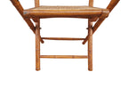 19th-Century Anglo-Indian Campaign Folding Chair in Faux Bamboo with Hand-Woven Cane — Colonial Era Elegance