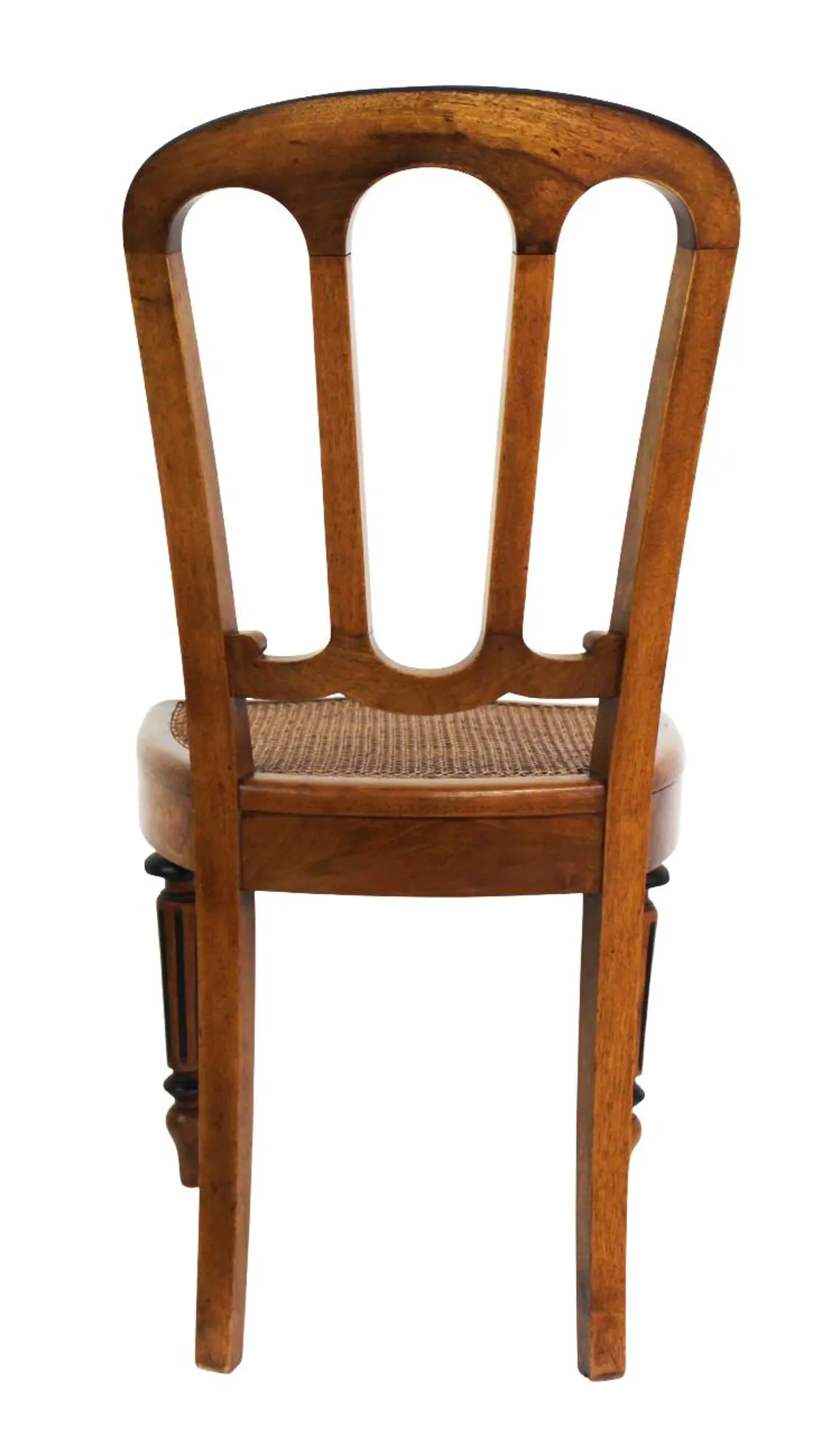 19th Century French Walnut Side Chair with Cane Seat – Napoleon III Style – Set of 6