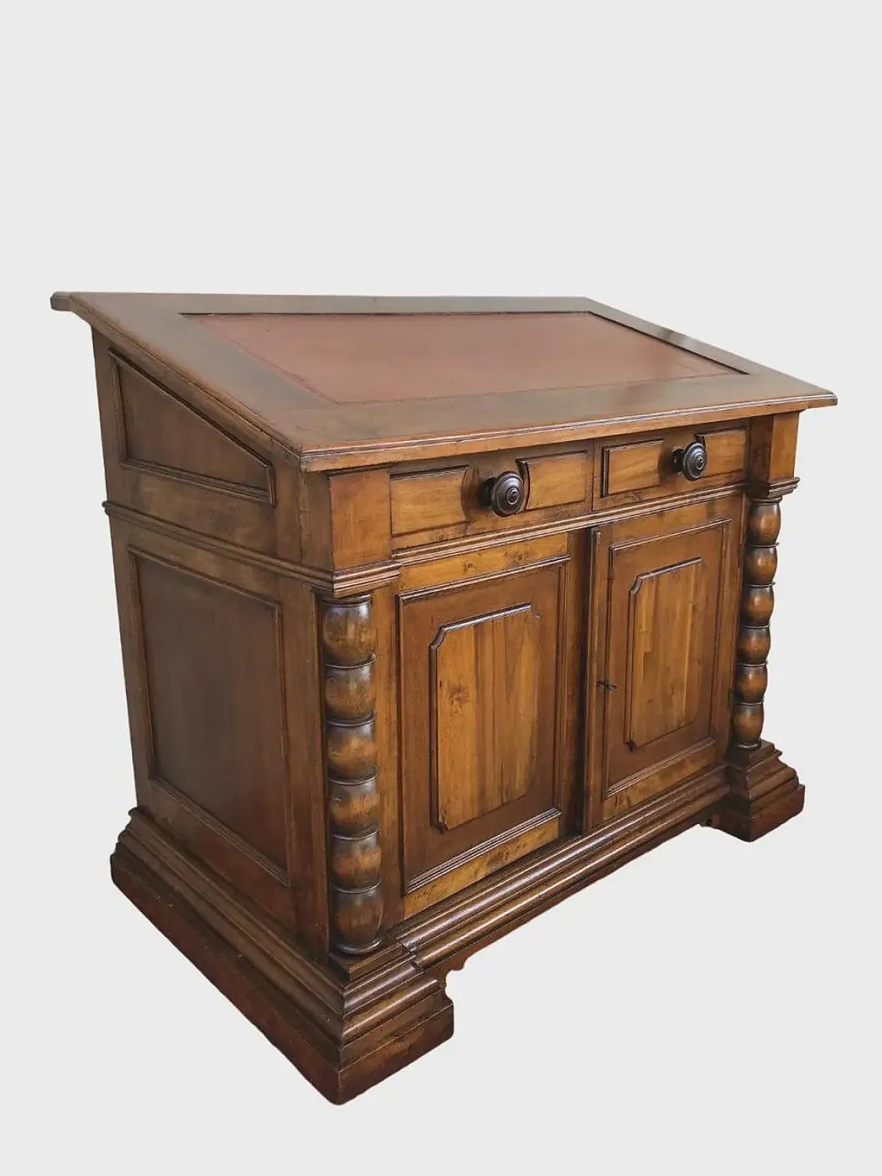 19th-Century European Slant-Front Lectern Desk in Chestnut or Oak