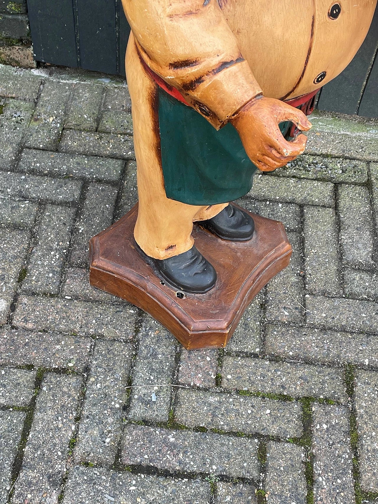 1960s Mixed-Media Chef Statue – Hand-Painted Papier-Mâché & Resin Restaurant Figure