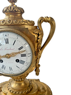 18th-Century Louis XVI Gilt Bronze Urn Mantel Clock by Le Faucheur, Paris