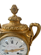 18th-Century Louis XVI Gilt Bronze Urn Mantel Clock by Le Faucheur, Paris